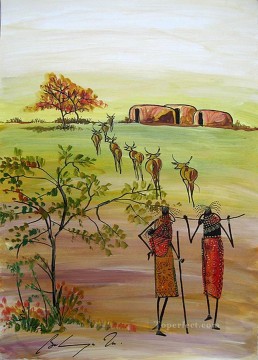 アフリカ人 Painting - アフリカから故郷に近づく